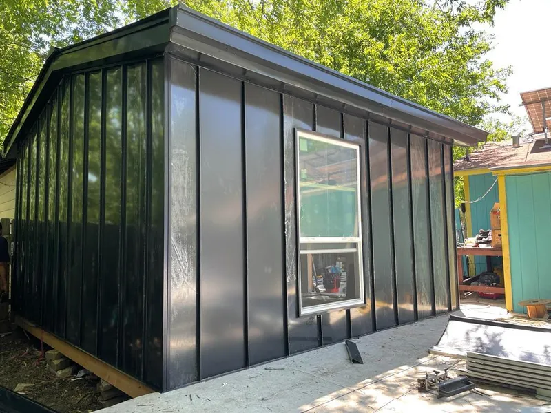 Black standing seam metal wall panels for Metal Roof Installation in Westphalia