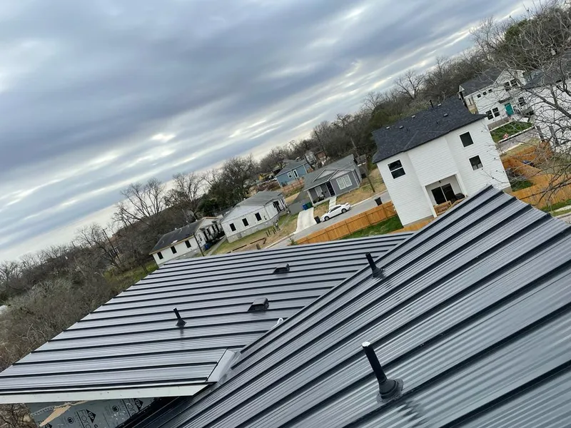 Standing seam metal roof panels with vents for Skylight Repair in Westphalia